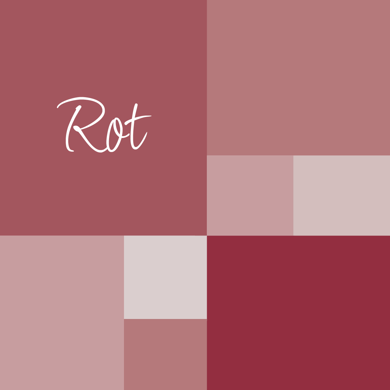 Farbcollage aus zarten Rottönen