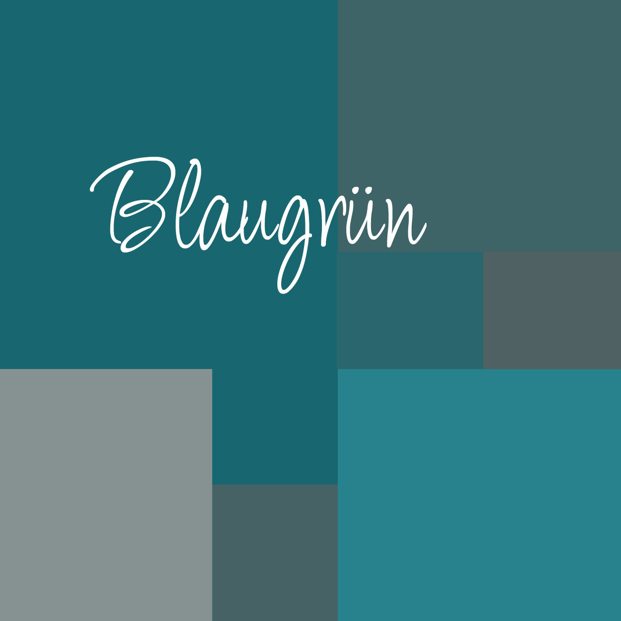 Farbcollage Blaugrün