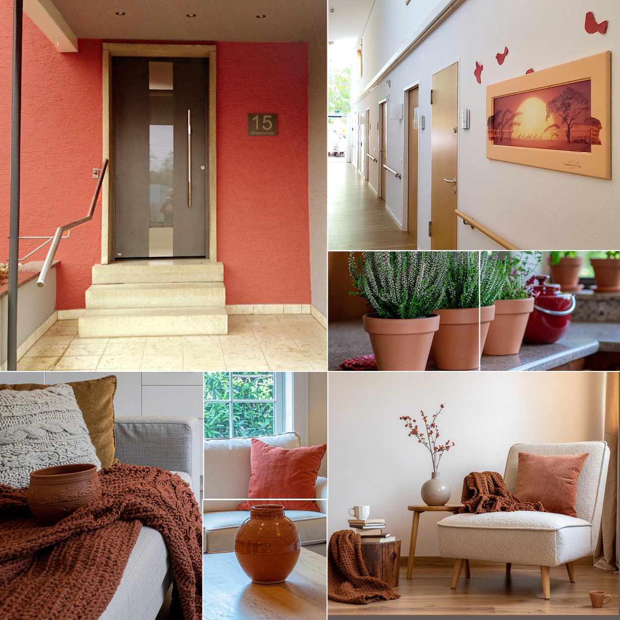 Bildcollage Rotorange